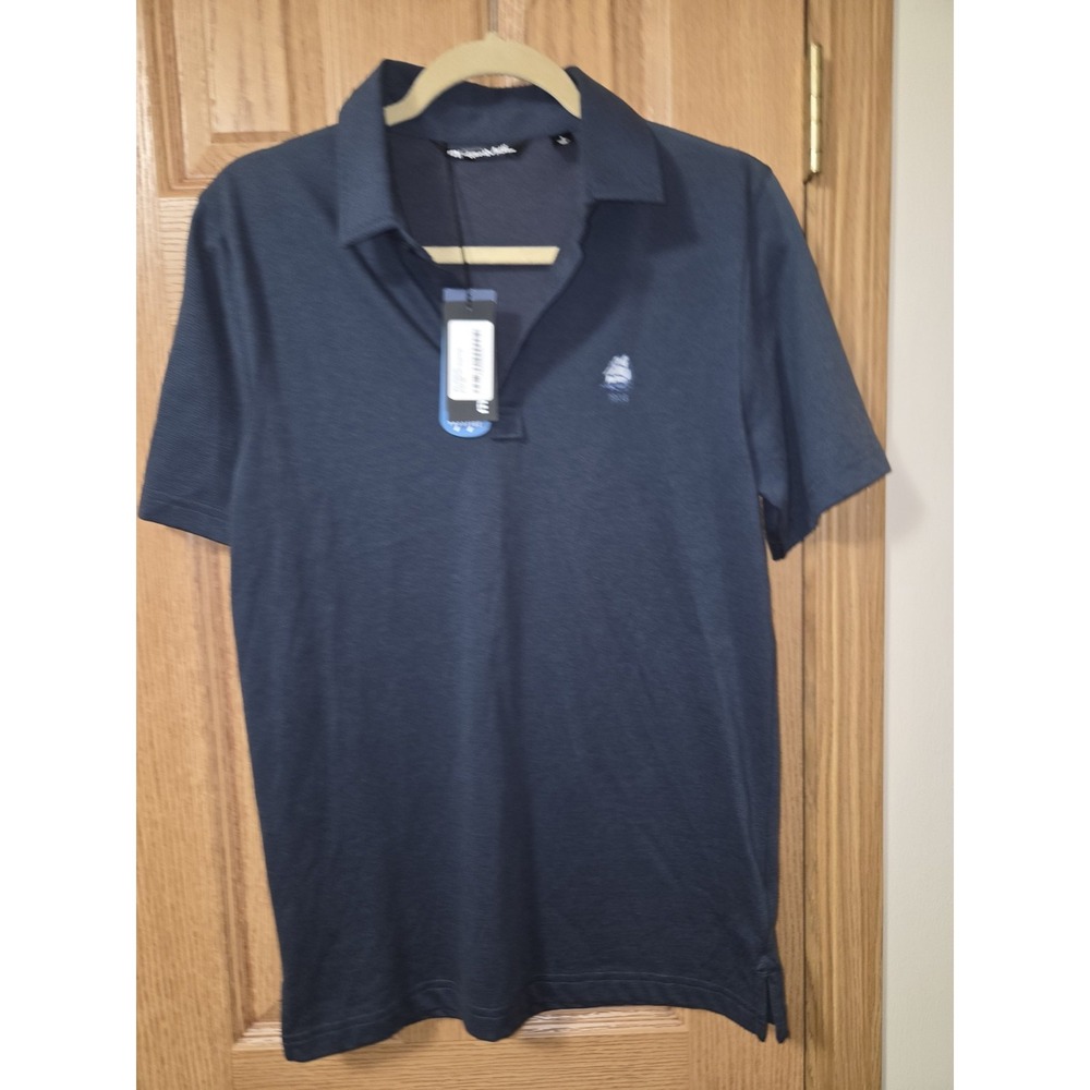 NEW Travis Mathew Polo Shirt Men's Small Dark Blue Golf Casual Performance 1903